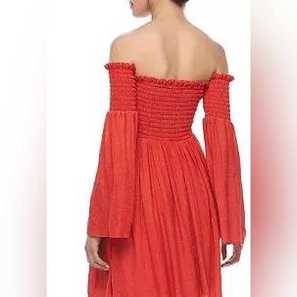 Disney Pirates Of The Caribbean Red Smoked Off Shoulder Dress Size XL - Picture 6 of 8